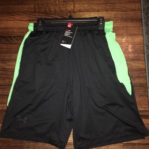 Black and green Under Armour shorts new basketball